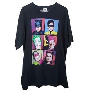 Batman Classic TV DC Comics Adult T-Shirt Size 2XL The Joker Robin Catwoman Tee